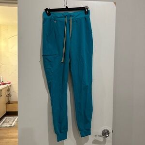 Teal figs scrub joggers